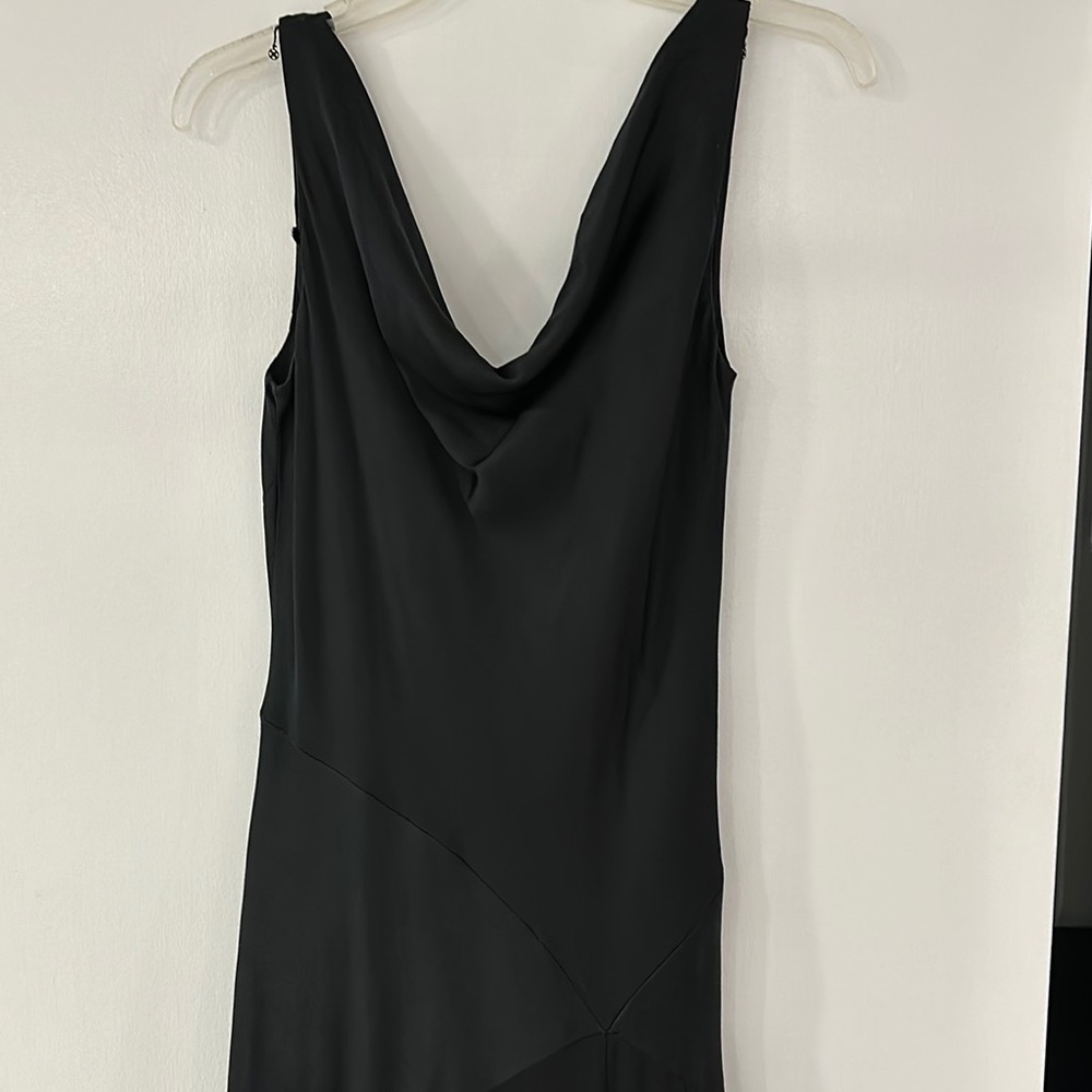 Jones New York Black Sheath Maxi Dress with Cowl Neck